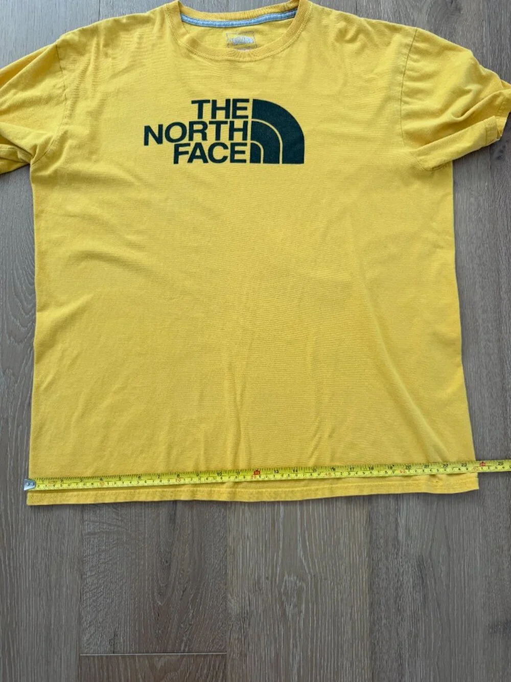 The North Face T-Shirt Men Large Gold Yellow Black Half Dome Graphic Tee Classic